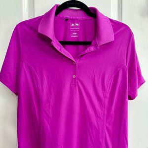 NWOT. Adidas Puremotion Women's Golf Shirt. Size L. Magenta.